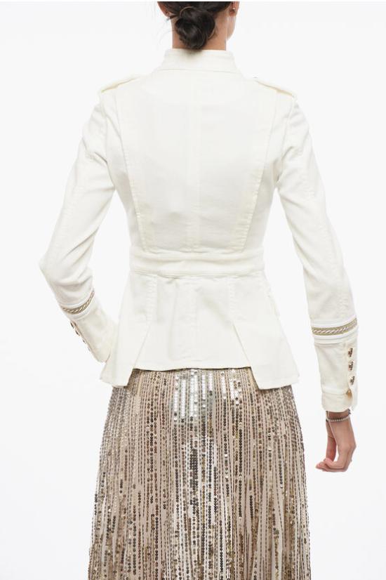  엘리자베타프랜치 데님 자켓 BJ17D31 360 White - ELISABETTA FRANCHI