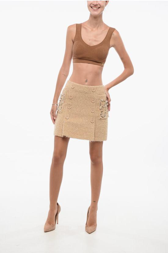  엘리자베타프랜치 숏 스커트 GO25796 568 Beige - ELISABETTA FRANCHI