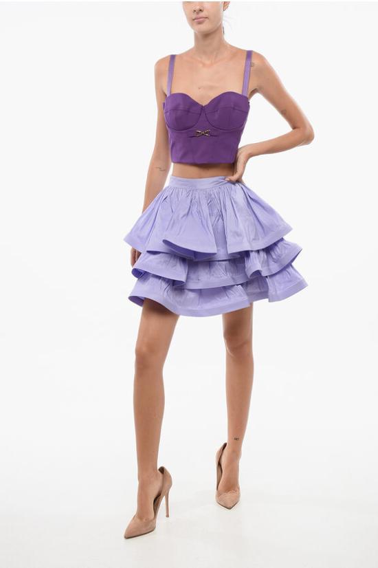  엘리자베타프랜치 숏 스커트 GO47211 Q38 Violet - ELISABETTA FRANCHI