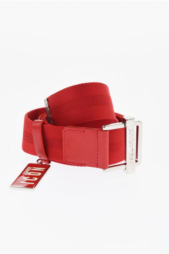  디스퀘어드2 패브릭 벨트 BEM0373 20200508 4065 Red