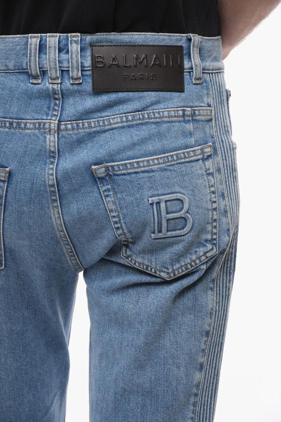  발망 데님 팬츠 XH2MH061DC146FF Blue - BALMAIN
