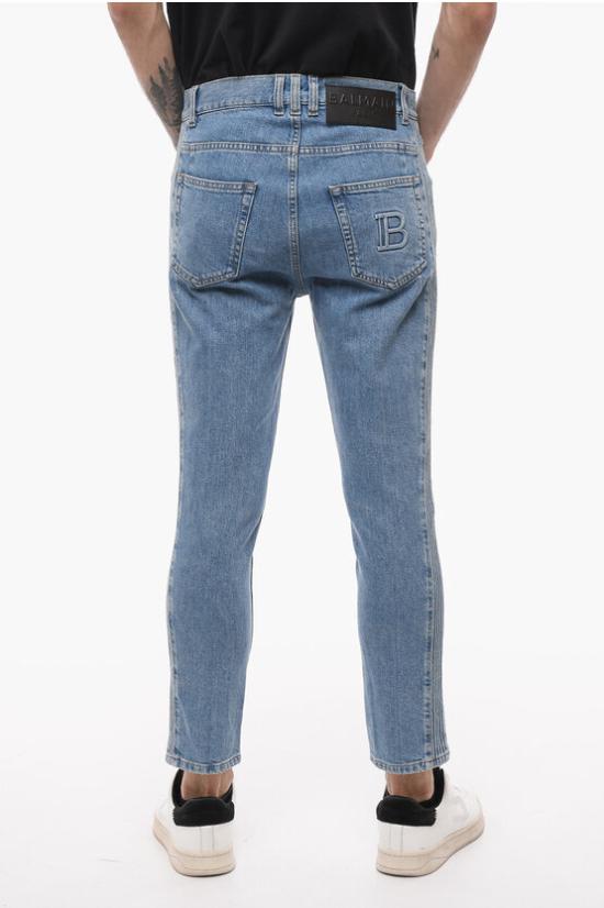  발망 데님 팬츠 XH2MH061DC146FF Blue - BALMAIN