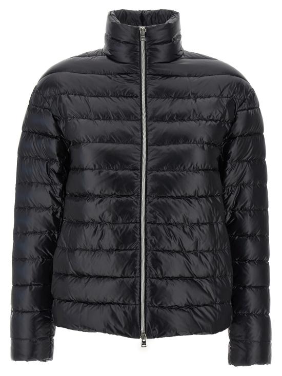 25FW 에르노 펠트 울 & 울트라라이트 나일론 리조트 케이프 PI00154DR333729300 Black - HERNO