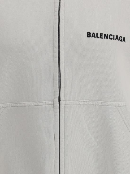 25FW 발렌시아가 후드 티셔츠 844162TSVP1 9012 WHITE - BALENCIAGA
