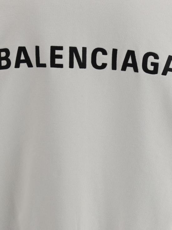 25FW 발렌시아가 후드 티셔츠 844162TSVP1 9012 WHITE - BALENCIAGA