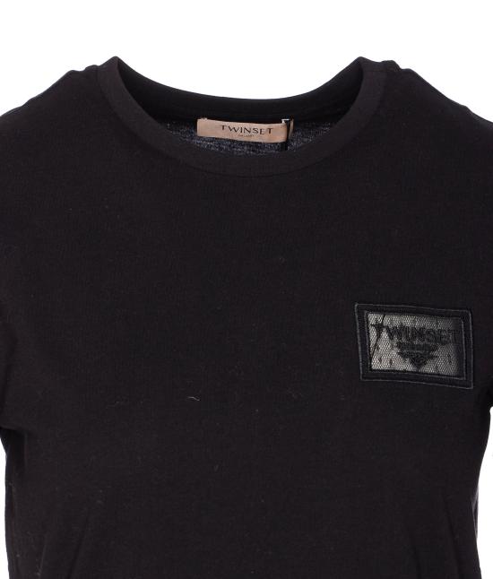 25FW 트윈셋 반팔 티셔츠 252TP2051 00006 Black - TWINSET