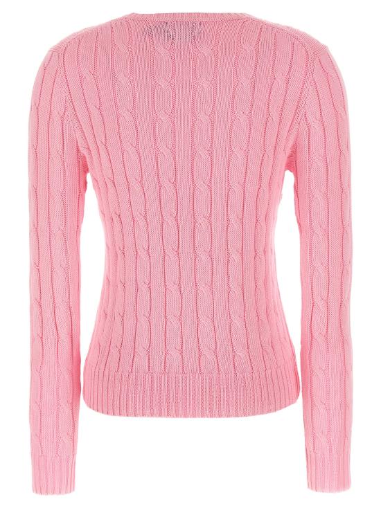 26SS 폴로 랄프로렌 포니 로고 피마코튼 케이블 니트 스웨터 211971869010 Pink - POLO RALPH LAUREN