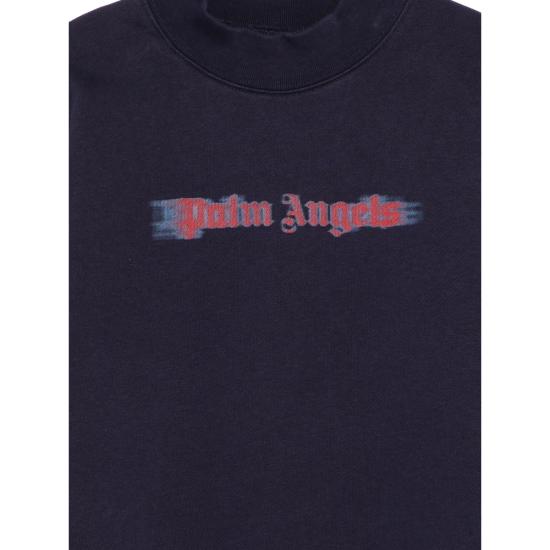 25FW [키즈] 팜앤젤스 캐시미어 니트 PBBA012F25FL E001 4625 BLUE - PALM ANGELS