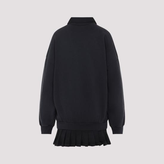 25FW 발렌시아가 숏 원피스 838975 TSVC6 1041 Black - BALENCIAGA