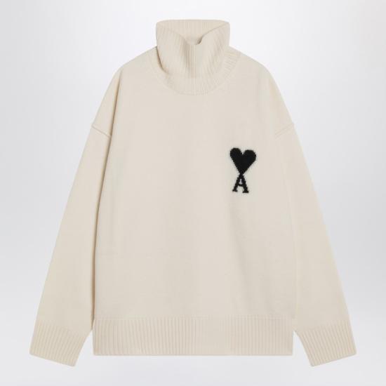  아미 ADC 터틀넥 스웨터 UKS839U018 White