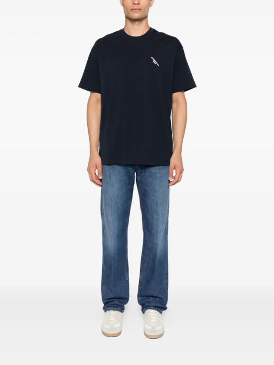 25FW 지방시 반팔 티셔츠 BM71NK3YRR 499 DARK NAVY - GIVENCHY