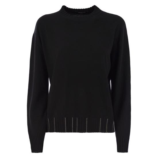 25FW 파비아나 필리피 플래티넘 스웨터 MAD215F028 BLACK