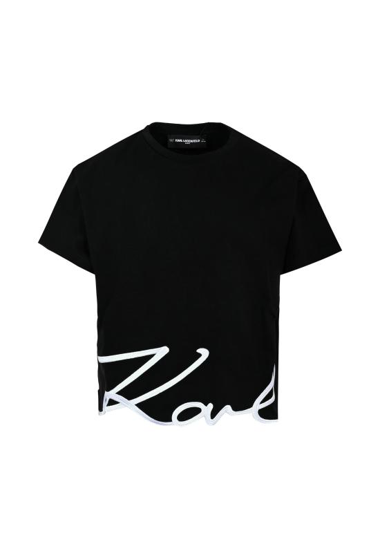 24FW [키즈] 칼라거펠트 티셔츠 Z30212 09B BLACK