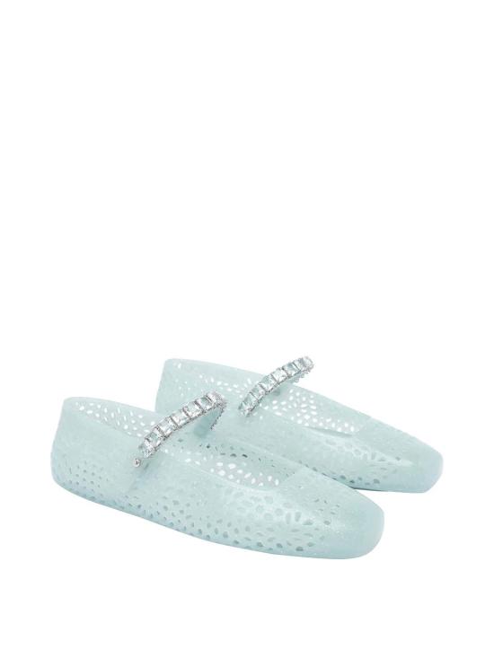 25FW 지미추 플랫 슈즈 THEJELLYNTXLIGHTVERDE Blue - JIMMY CHOO