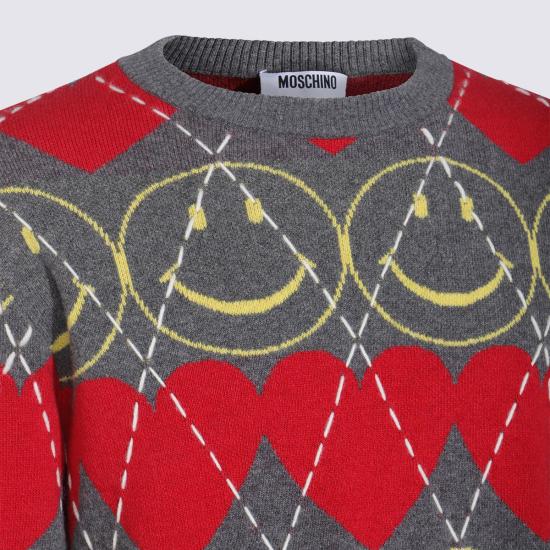 25FW 모스키노 스웨터 252ZZ092152021506 RED - MOSCHINO