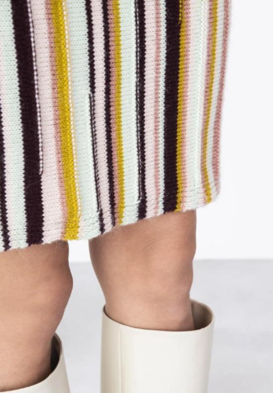  알리지 숏 스커트 알리시 멀티스트라이프 스커트 믹스 - ALYSI