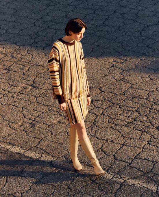  알리지 숏 스커트 알리시 멀티스트라이프 스커트 믹스 - ALYSI