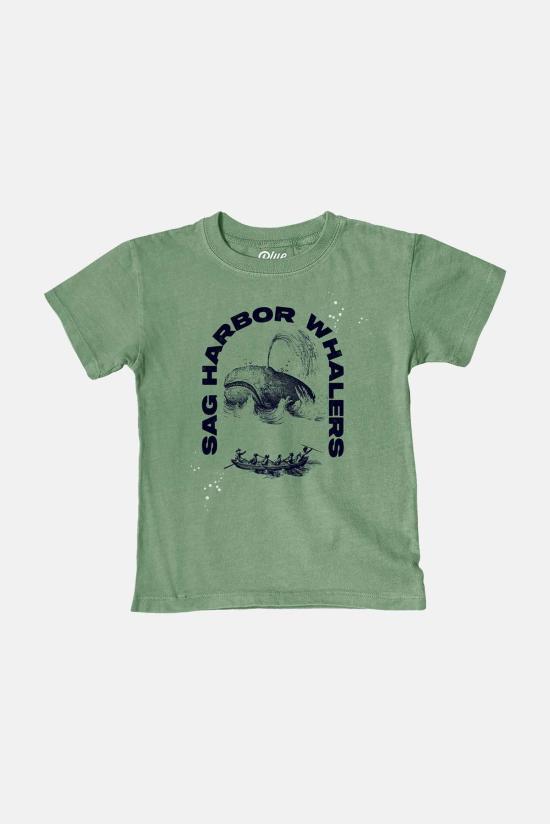  [키즈] 블루&크림 탑 키즈  사그 하버 웨일러스 티셔츠