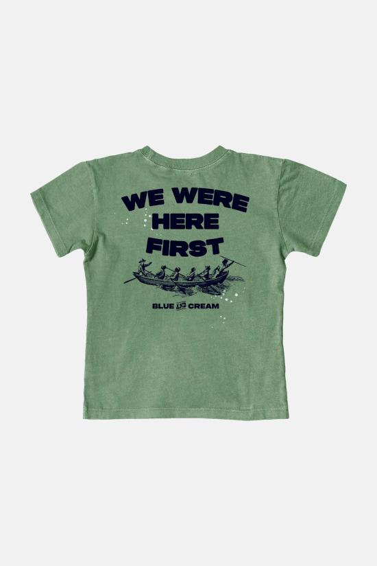  [키즈] 블루&크림 티셔츠 키즈  사그 하버 웨일러스 티셔츠 - BLUE&CREAM