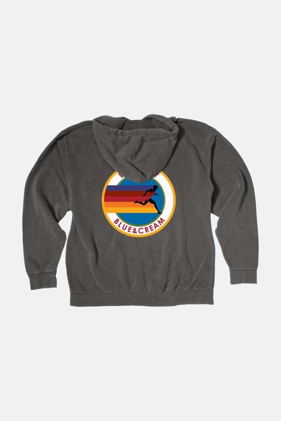  블루&크림 후드 티셔츠 위 런 나이 후디 - BLUE&CREAM