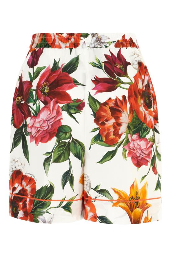 25FW 돌체앤가바나 숏팬츠 FTAM7THS5TQ HA5PB ANEMONI GIGLI FONDO BIANCO - DOLCE & GABBANA