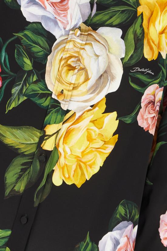 25SS 돌체앤가바나 블라우스 F5S48TFSA7B HN5IY PEONIE ROSE FDO NERO - DOLCE & GABBANA