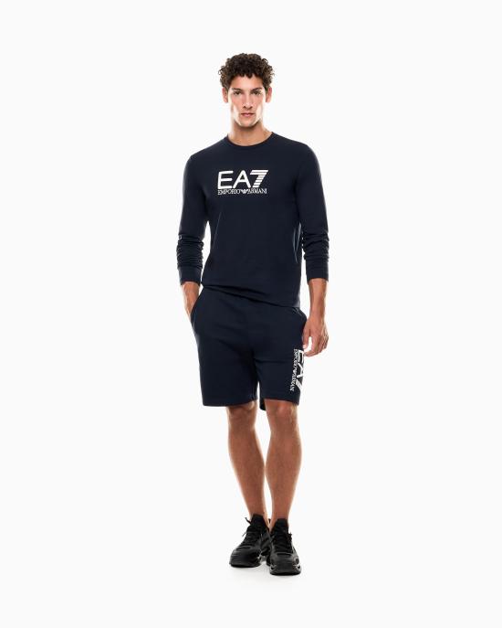 25FW 엠포리오 아르마니 긴팔 티셔츠 7M000900 AF10373 MB332 Blue - EMPORIO ARMANI