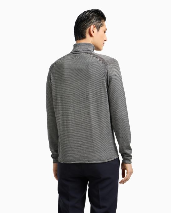 25FW 엠포리오 아르마니 스웨터 EM002025 AF14195 FB067 Blue - EMPORIO ARMANI