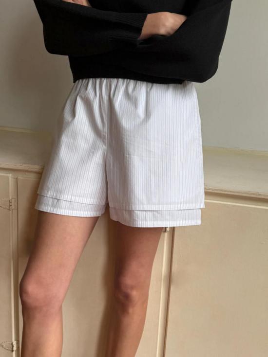  데이지 스튜디오 숏팬츠 퍼시픽 스트라이프 레이어드 숏