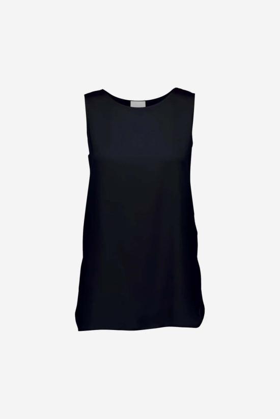  얼루드 블라우스 알루드 슬리브리스 탑 딥 나이트