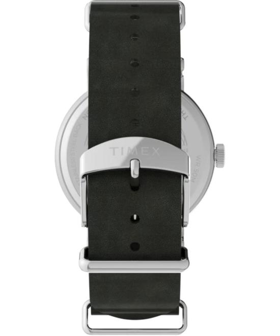  타이맥스 손목시계 타임스 위켄더 40mm 가죽 스트랩 시계 - TIMEX