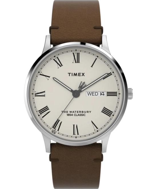  타이맥스 손목시계 Timex Waterbury Classic 40mm 가죽 스트랩 시계