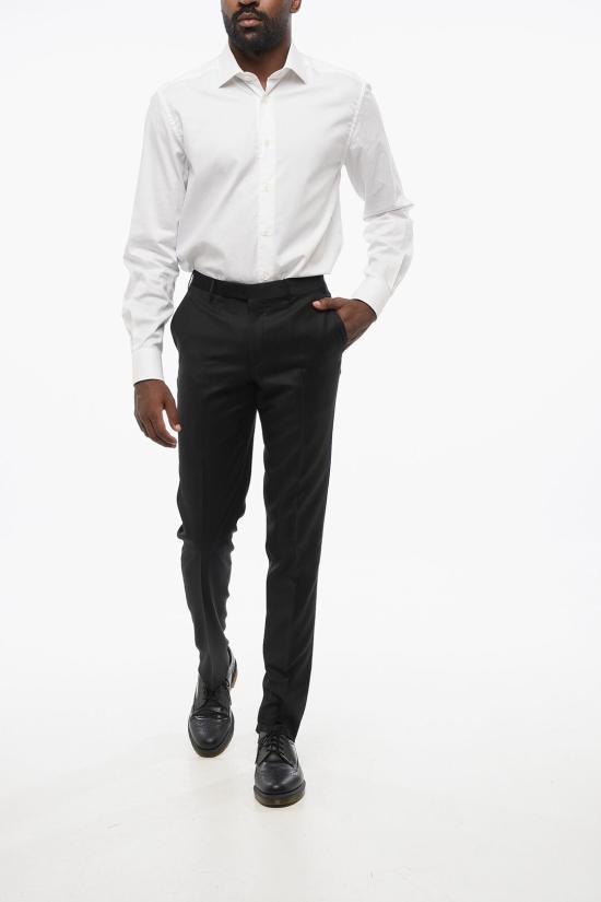  꼬르넬리아니 스트레이트 팬츠 765Z2ZH0008233 020 Black - CORNELIANI