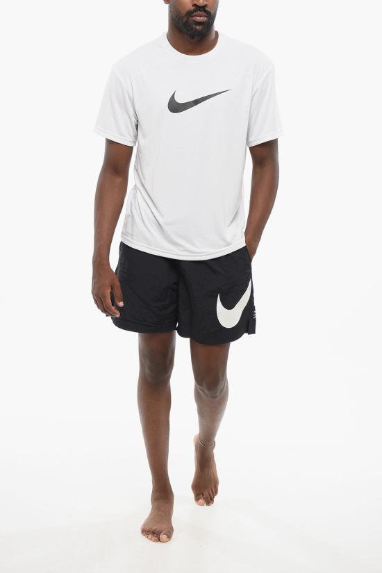  나이키 반팔 티셔츠 NESSF523 100 Black White - NIKE