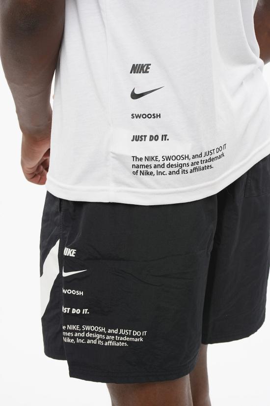  나이키 반팔 티셔츠 NESSF523 100 Black White - NIKE