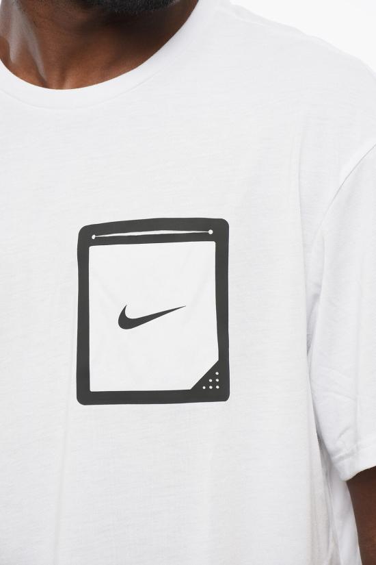  나이키 반팔 티셔츠 NESSF506 100 Black White - NIKE