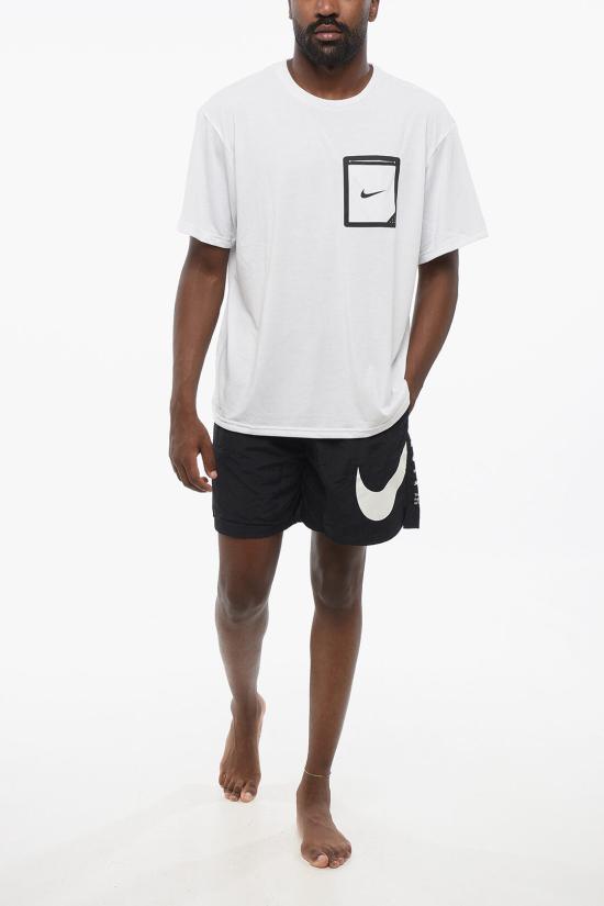  나이키 반팔 티셔츠 NESSF506 100 Black White - NIKE