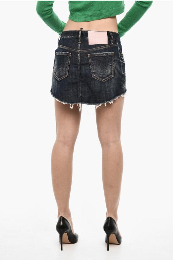  디스퀘어드2 숏 스커트 S75MA0913 S30342 470 Blue - DSQUARED2