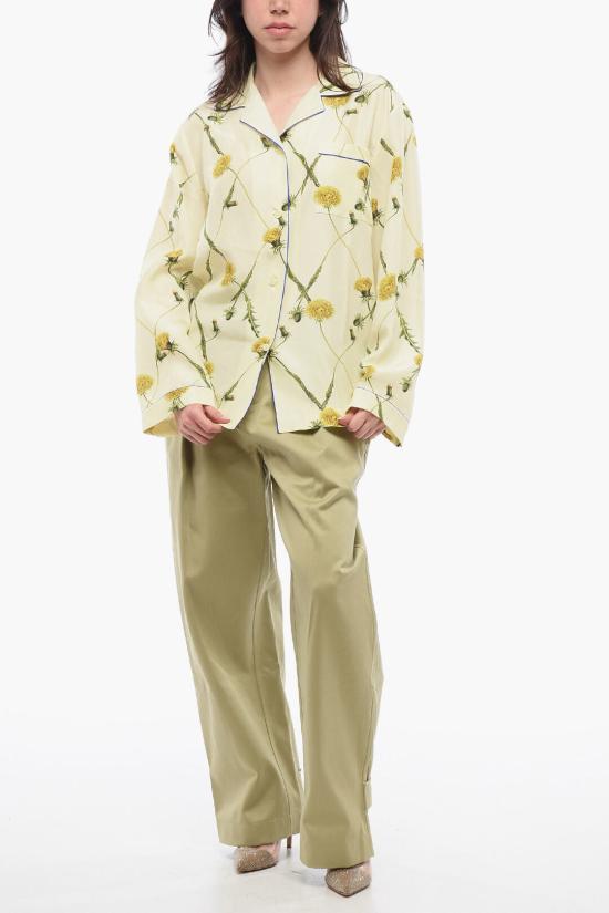  버버리 블라우스 8082986 B8788 SHERBET IP PATTERN Yellow - BURBERRY