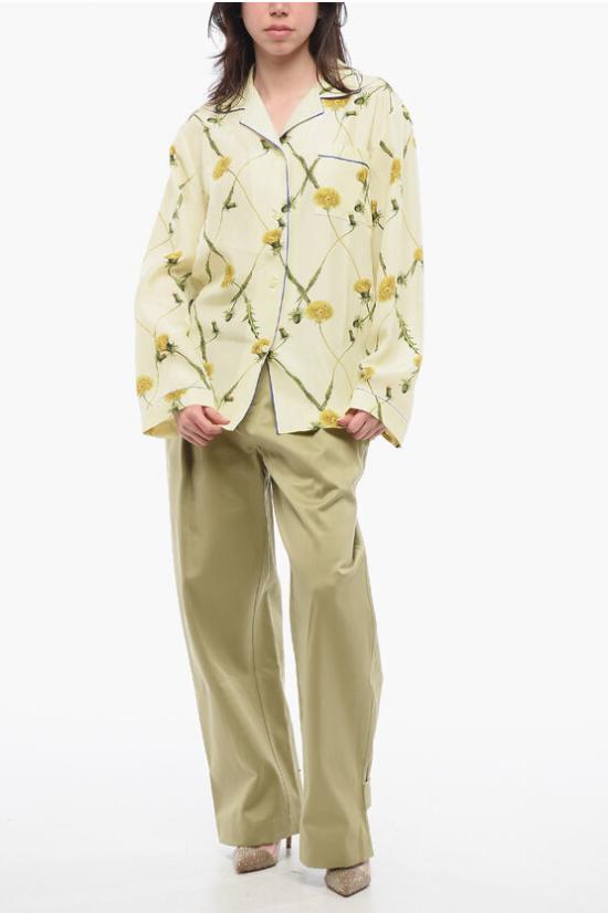  버버리 블라우스 8082986 B8788 SHERBET IP PATTERN Yellow - BURBERRY