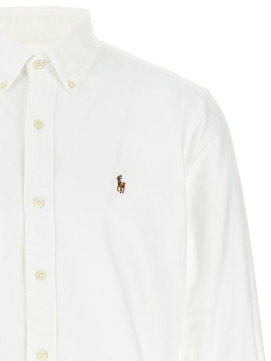 26SS 폴로 랄프로렌 컬러 포니 자수 커스텀 핏 버튼 다운 셔츠 710792041001 White - POLO RALPH LAUREN