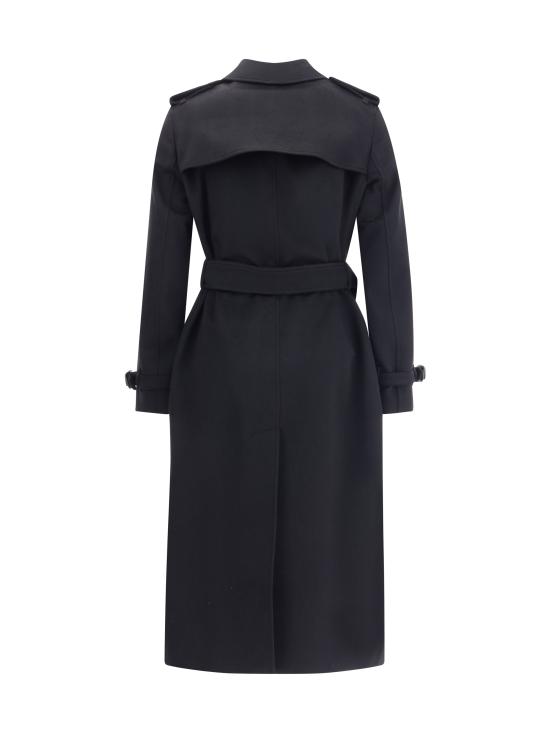 25FW 버버리 롱 캐시미어 켄징턴 트렌치코트 8111566 A1189 BLACK - BURBERRY