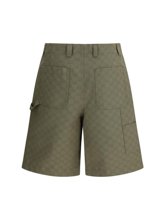 25FW 구찌 GG 캔버스 카고 숏 팬츠 814728ZAF4S 3065 GREEN - GUCCI