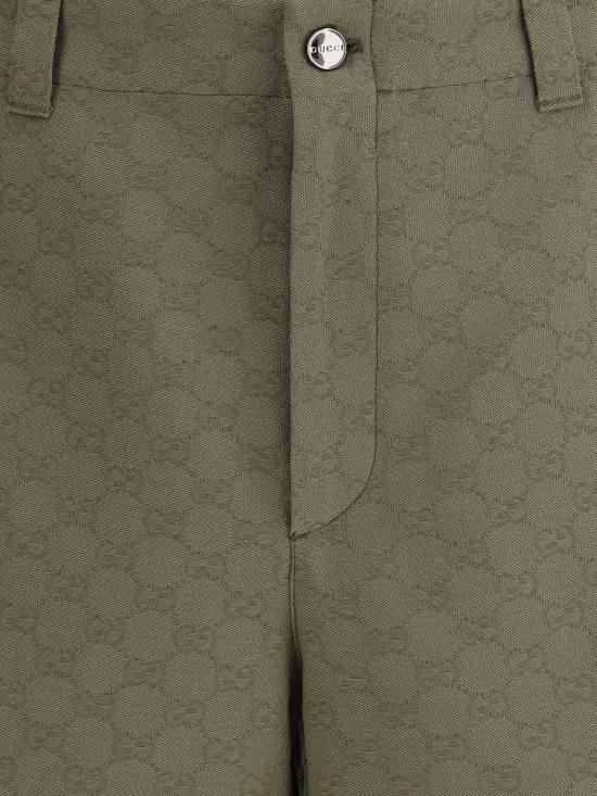 25FW 구찌 GG 캔버스 카고 숏 팬츠 814728ZAF4S 3065 GREEN - GUCCI