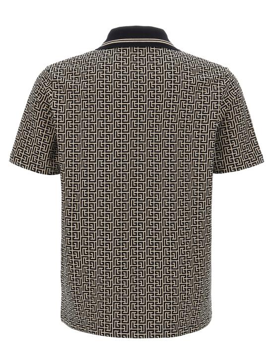 25FW 발망 폴로 티셔츠 EH1GC027BC90GFE White Black - BALMAIN