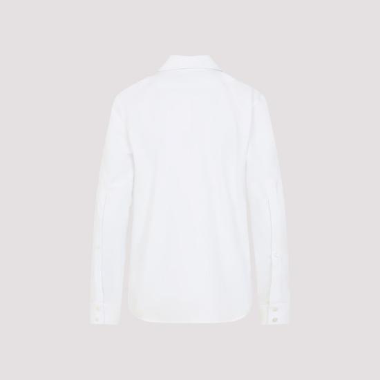 25FW 구찌 스빗 타이 넥 셔츠 831912 Z8B2P 9000 WHITE - GUCCI