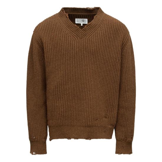 25FW MM6 메종마르지엘라 스웨터 M13138 SH0HN0003 142M BROWN