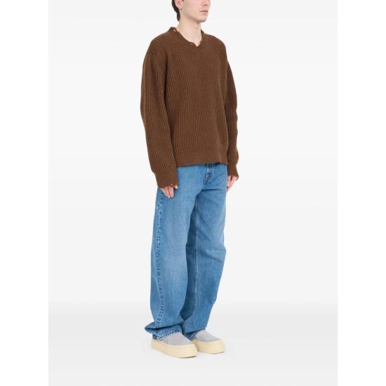 25FW MM6 메종마르지엘라 스웨터 M13138 SH0HN0003 142M BROWN - MM6 MAISON MARGIELA