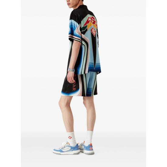 25FW 카사블랑카 숏팬츠 TR 012 05 BLACK BLUE - CASABLANCA