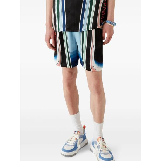 25FW 카사블랑카 숏팬츠 TR 012 05 BLACK BLUE - CASABLANCA